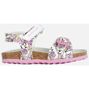 Chaussures Fille Sandales et Nu-pieds Geox B SANDAL CHALKI GIRL blanc/multicolore