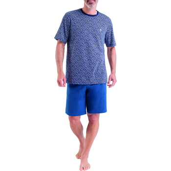 Vêtements Homme Pyjamas / Chemises de nuit Eminence Pyjama court coton biologique Bleu