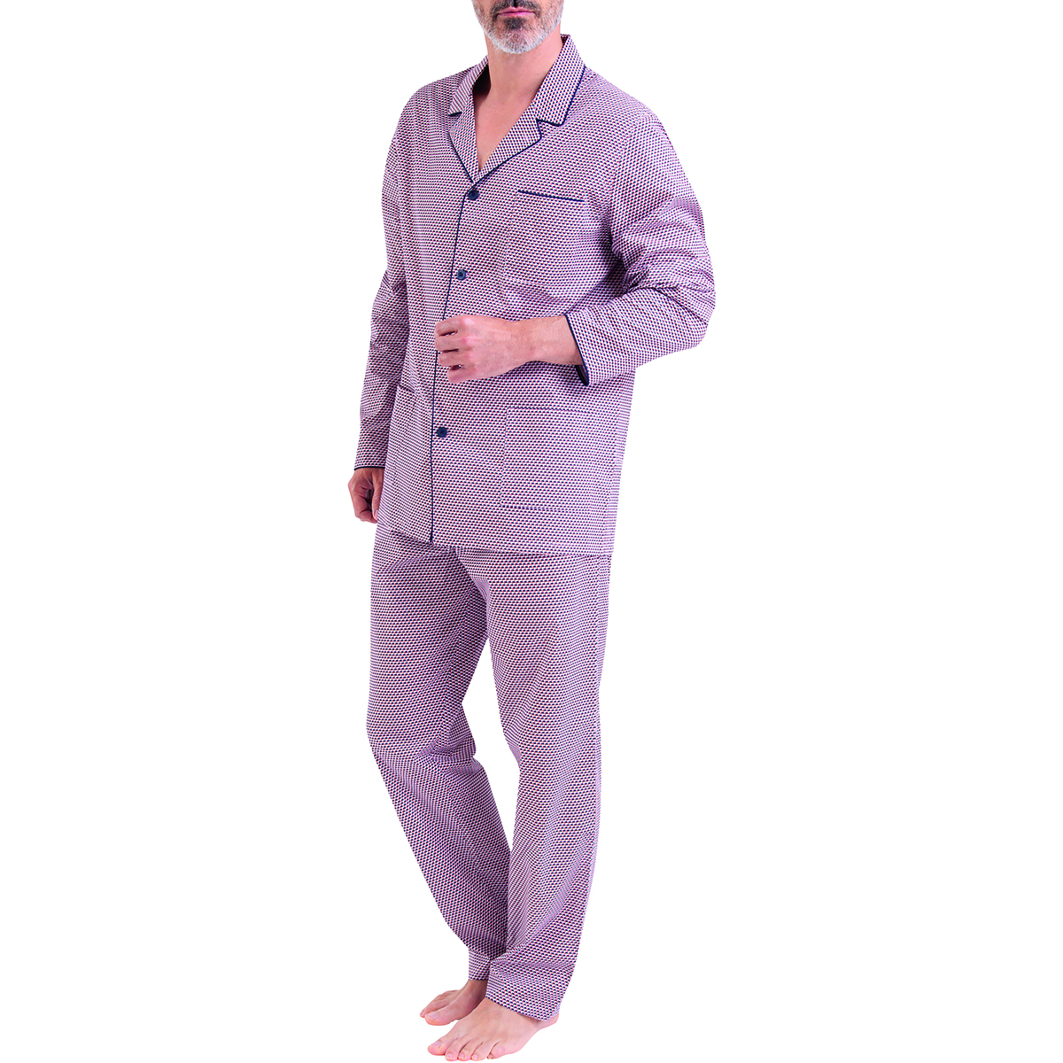 Vêtements Homme Pyjamas / Chemises de nuit Eminence Pyjama long coton Orange