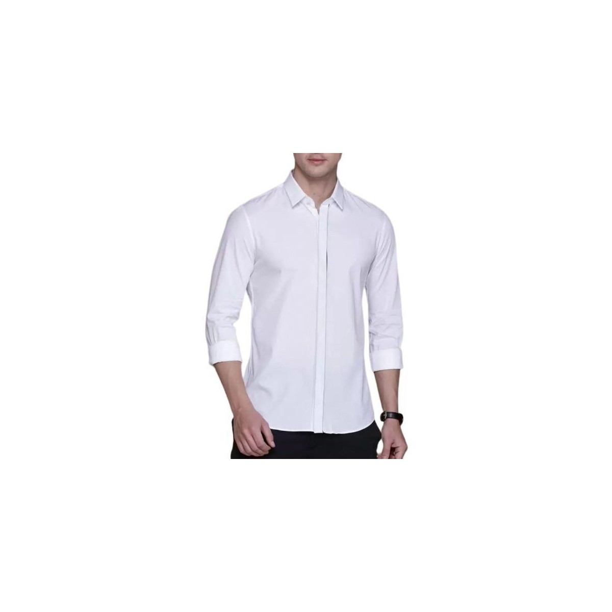 Vêtements Homme Chemises manches longues Calvin Klein Jeans K10K110584 Blanc