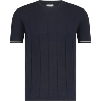 t-shirt state of art  knitted t-shirt bleu marine 