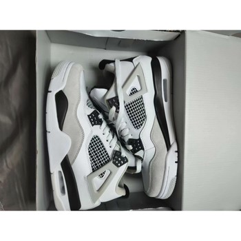Chaussures Homme Basketball Nike couture Jordan 4 Blanc