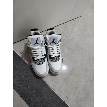 Chaussures Homme Basketball Nike hindi Jordan 4 Blanc