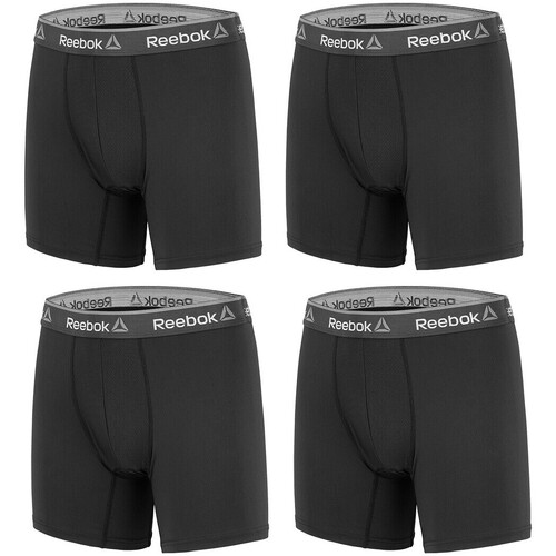 Sous-vêtements Homme Boxers Reebok Sport Pack de 4 Boxers Noirs Microfibre S Noir