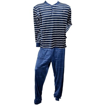 Vêtements Homme Pyjamas / Chemises de nuit Ozabi POLAIRE Long SWEET SECRET Q2735 MARINIERE MA Multicolore