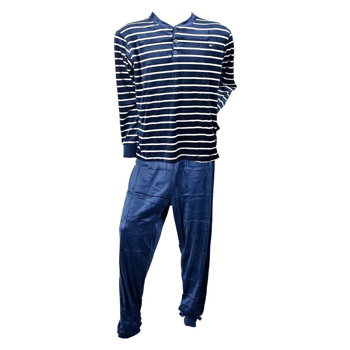Vêtements Homme Pyjamas / Chemises de nuit Ozabi POLAIRE Long SWEET SECRET Q2735 MARINIERE MA Multicolore