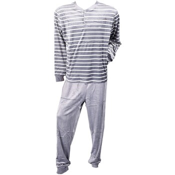 pyjamas / chemises de nuit ozabi  polaire long sweet secret q2735 mariniere gr 