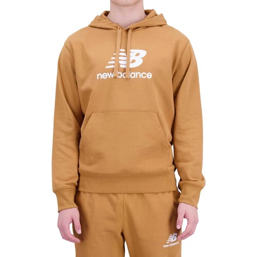 Vêtements Homme Sweats New Balance Sweat à Capuche Essentials Stacked Logo Fleece Hoodie Marron