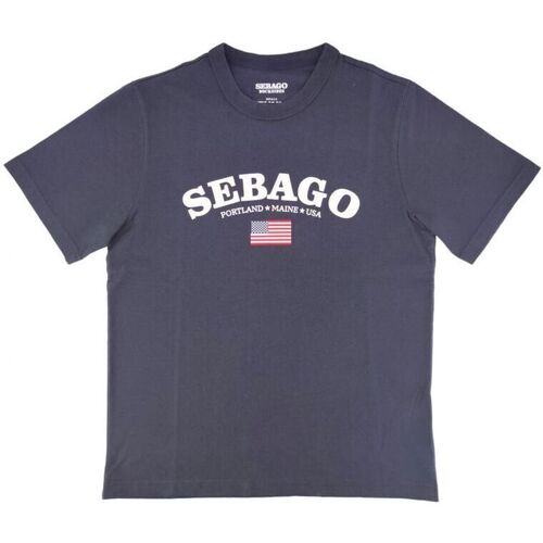 Vêtements Homme T-shirts manches courtes Sebago Fleur De Safran Marine Bleu