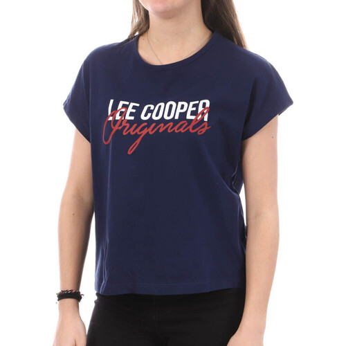Vêtements Femme T-shirts Comes manches plaid Lee Cooper LEE-010696 Bleu