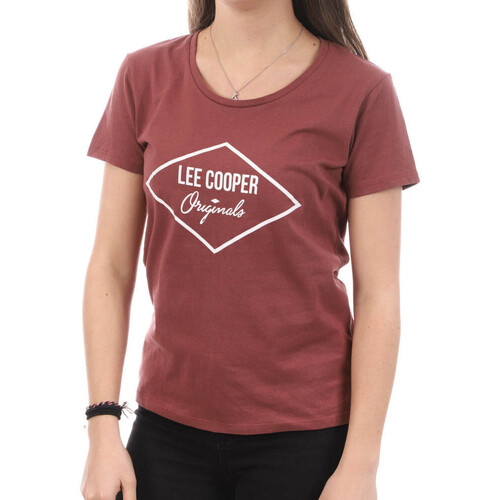 Vêtements Femme T-shirts Comes manches plaid Lee Cooper LEE-010684 Rouge