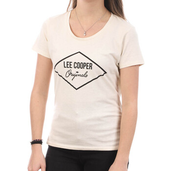 Vêtements Femme T-shirts Comes manches plaid Lee Cooper LEE-010684 Blanc