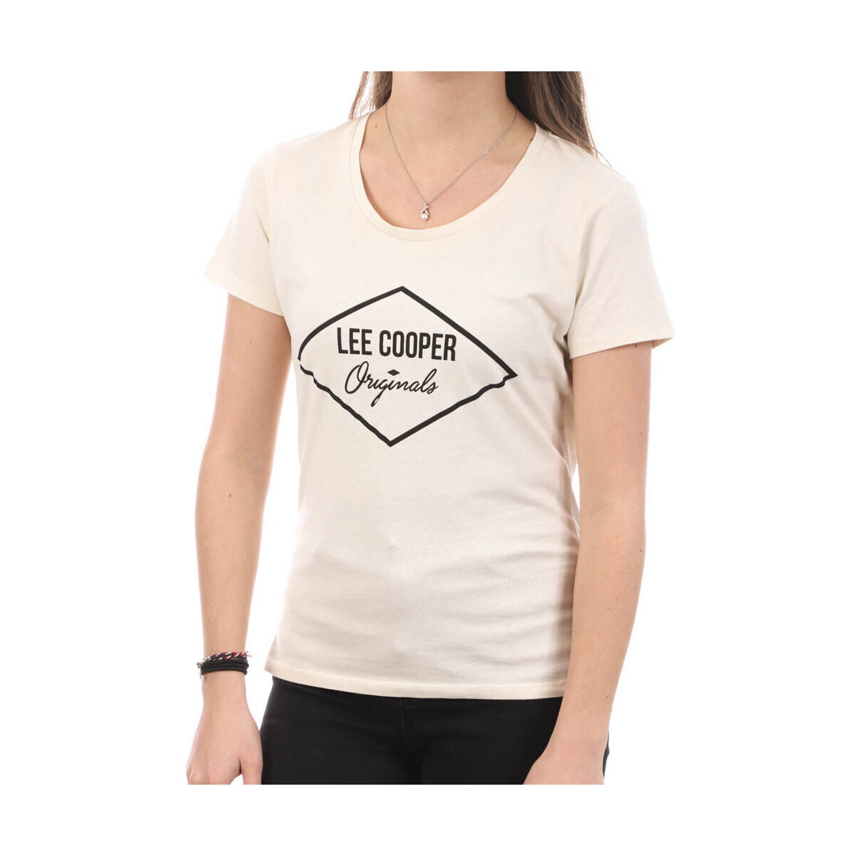 Vêtements Femme T-shirts & Polos Lee Cooper LEE-010684 Blanc