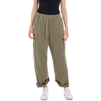 Vêtements Femme Serafini Jeans Replay Pantalon avec poches Cargo Comfort Fit Vert