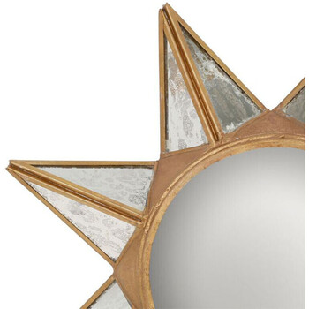 Maison & Déco Miroirs Côté Table Miroir aureol doré laiton convexe 33x34x6cm Doré