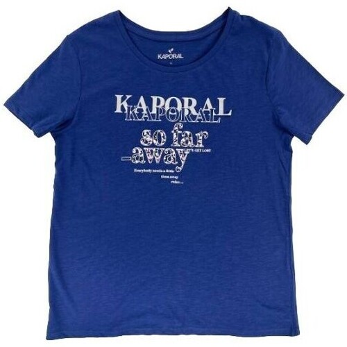 Vêtements Femme T-shirts manches courtes Kaporal - T-shirt col rond - marine Bleu