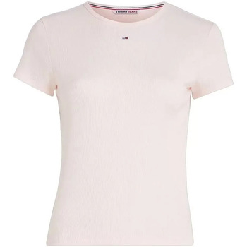 Vêtements Femme T-shirts manches courtes Tommy Jeans essential cot Rose