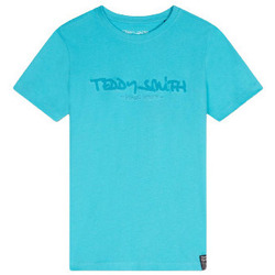 Vêtements Garçon T-shirts Jacket manches courtes Teddy Smith TEE-SHIRT TCLAP MC JUNIOR - SCUBA BLUE - 12 ans Bleu