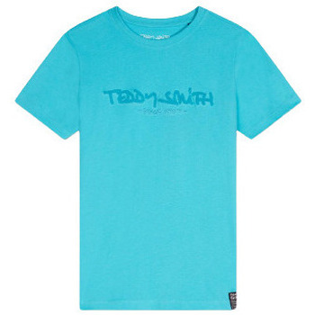 Vêtements Garçon Chega a SVD o artigo S S RUSH HOUR T-SHIRT com a marca que pertence a a temporada SP2022 Teddy Smith TEE-SHIRT TCLAP MC JUNIOR - SCUBA BLUE - 12 ans Bleu