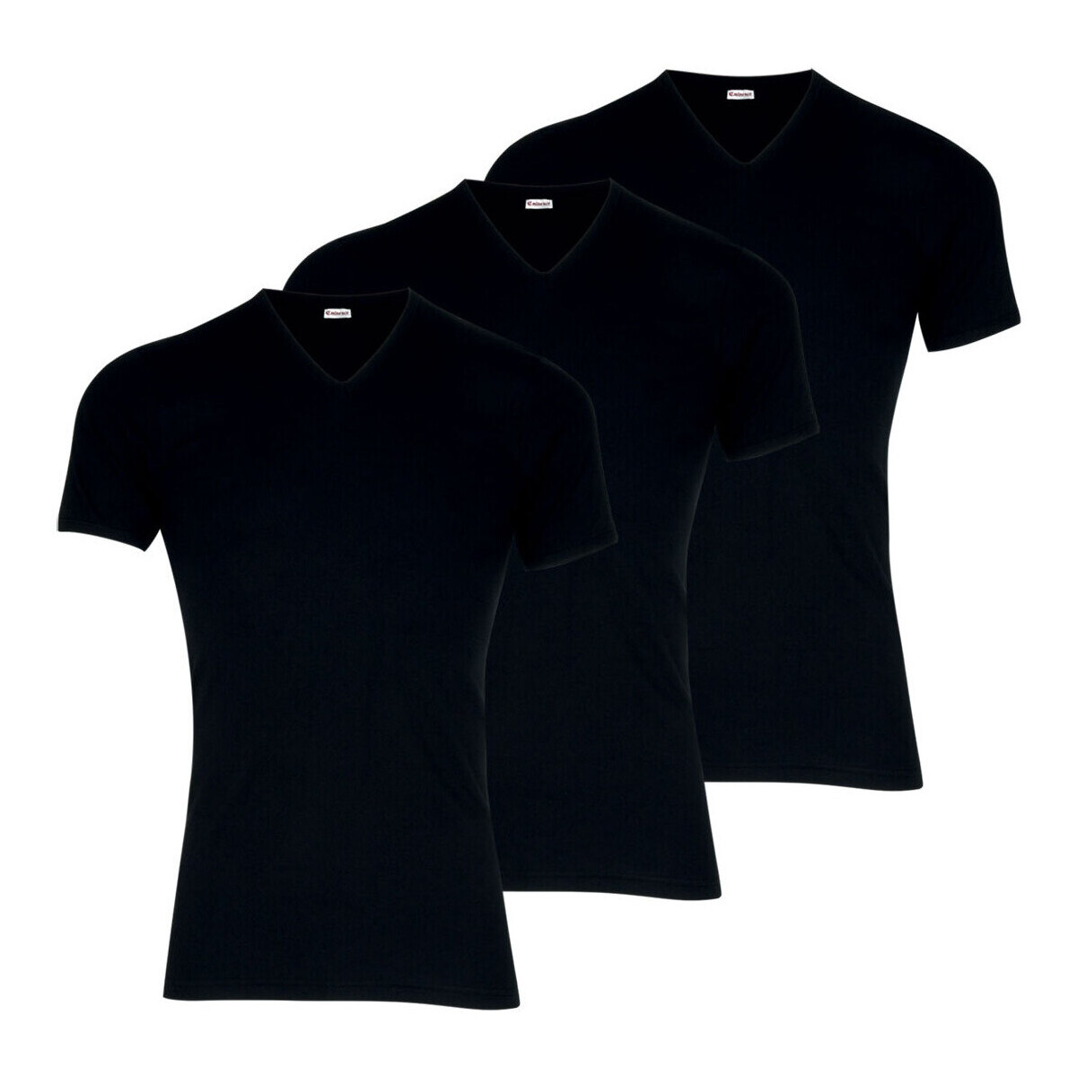 Vêtements Homme T-shirts manches courtes Eminence Lot de 3 Tee-shirt homme col V Les Classiques Noir