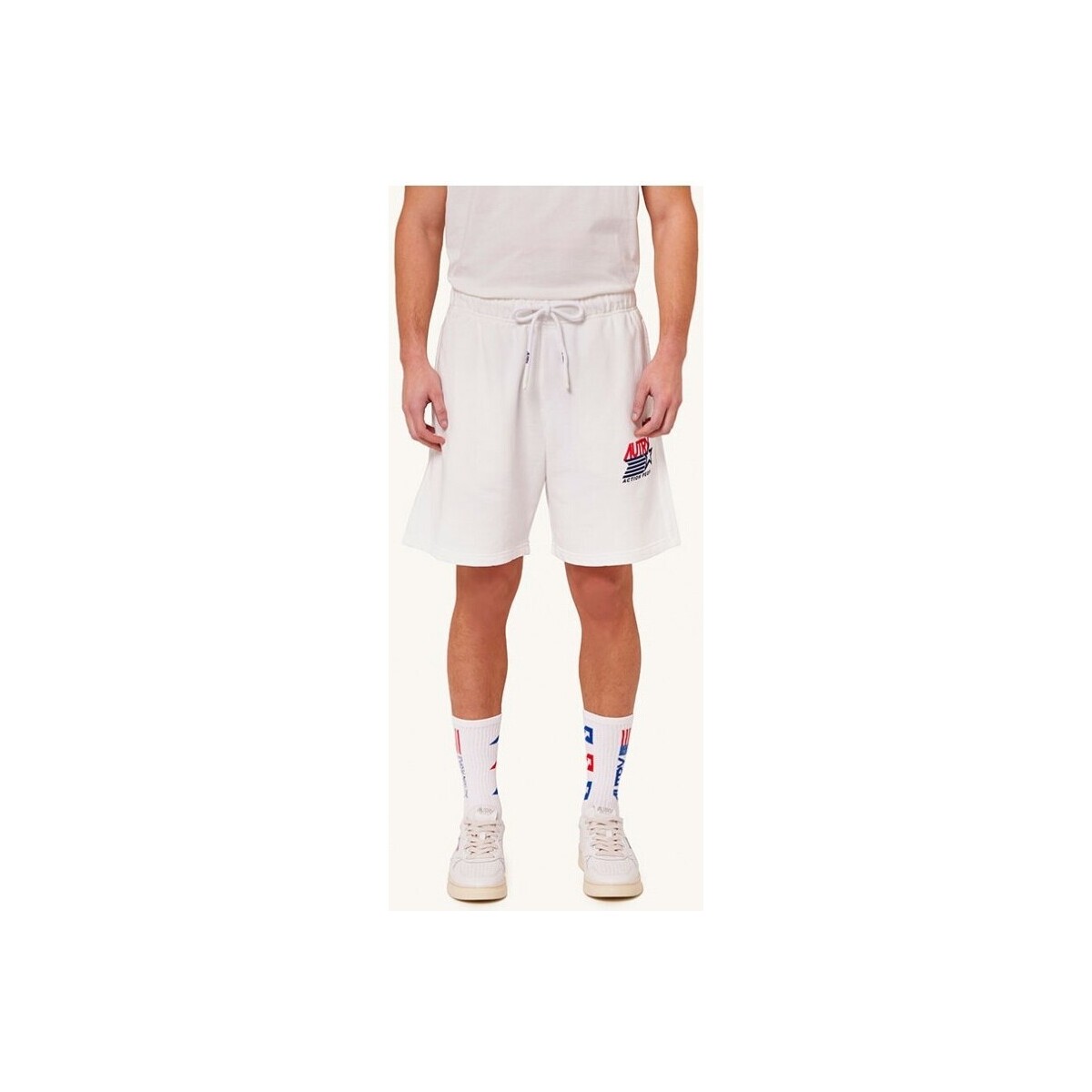 Vêtements Homme Pantalons Autry Autry Jogging Short Logo White Multicolore