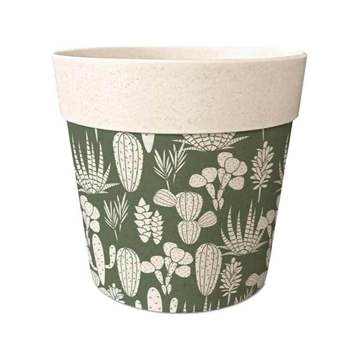 Maison & Déco Vases / caches pots d'intérieur Sud Trading Mini cache Pot cactus Bambou 6 cm Beige