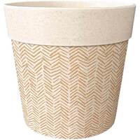 LA MODE RESPONSABLE Vases / caches pots d'intérieur Sud Trading Mini cache Pot chevrons Bambou 6 cm Beige