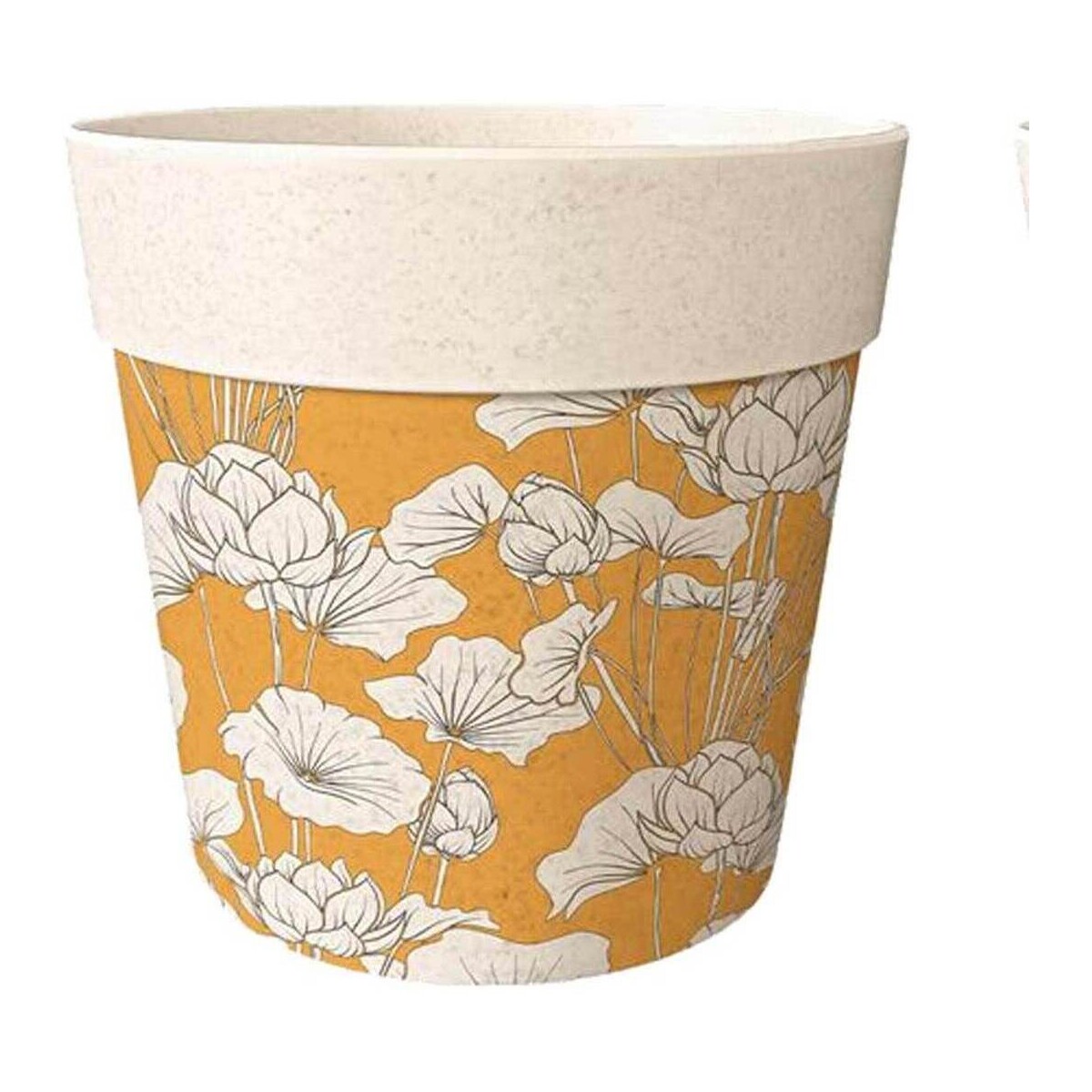 Maison & Déco Vases / caches pots d'intérieur Sud Trading Mini cache Pot jaune Bambou 6 cm Beige