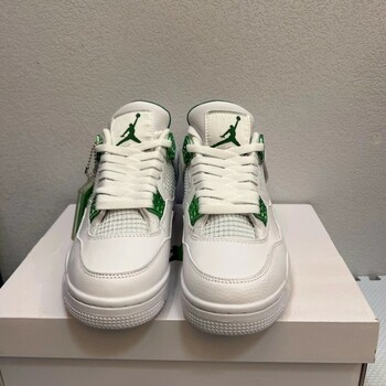Chaussures Homme Basketball Volt Nike Air Jordan 4 Vert