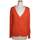 Vêtements Femme Gilets / Cardigans La Fée Maraboutée 38 - T2 - M Orange