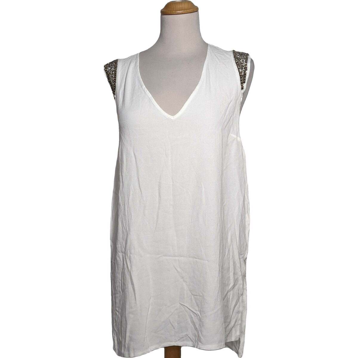 Vêtements Femme Débardeurs / T-shirts sans manche Atmosphere débardeur  36 - T1 - S Blanc Blanc