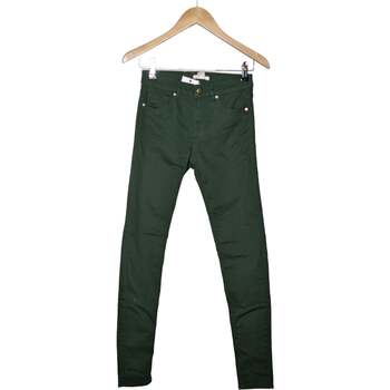 pantalon h&m  pantalon droit femme  34 - t0 - xs vert 