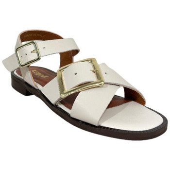 Chaussures Femme Sandals TORY BURCH Helena 71674 Ambra Ambra 205 Reqin's Sandale largo cuir blanc