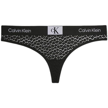 Sous-vêtements Femme Culottes & slips Calvin Klein Jeans String en dentelle  Ref 59542 Noir Noir
