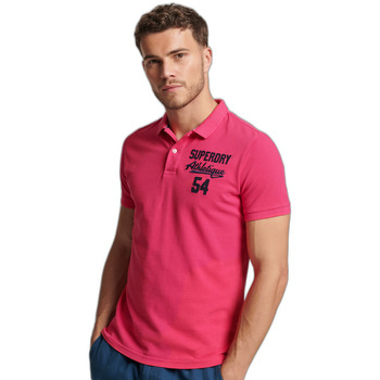 Vêtements Homme Polos manches courtes Superdry Polo  Vintage Superstate Rose