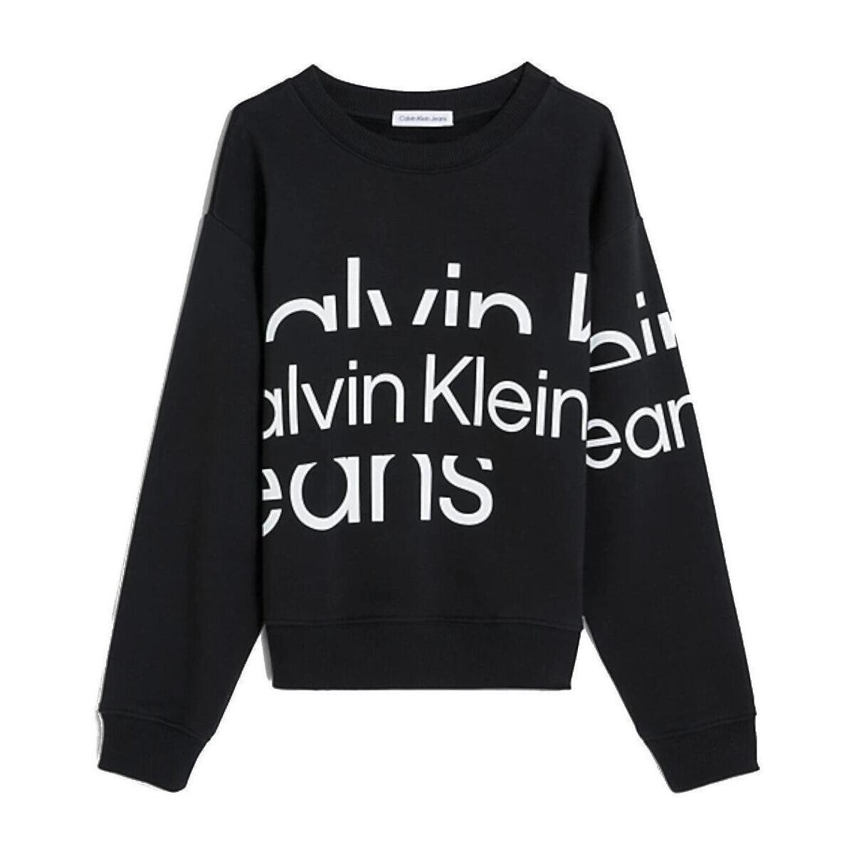 Vêtements Garçon Sweats Calvin Klein Jeans  Noir