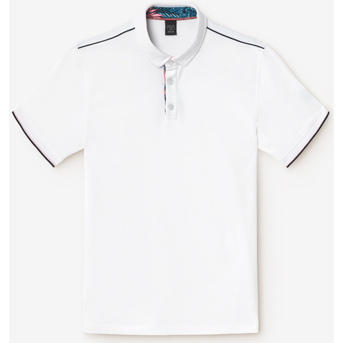 Vêtements Homme T-shirts & zip Polos zip polo-shirts men key-chains Gloves 43ises zip Polo cotrel blanc Blanc
