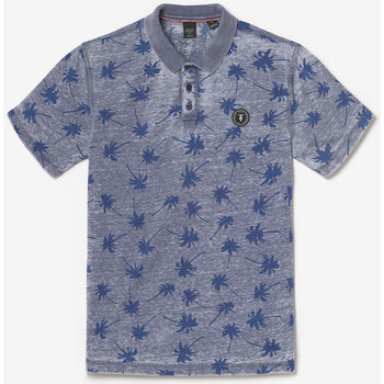 Vêtements Homme T-shirts & Polos Le Temps des Cerises Polo chevy à motif palmier Bleu