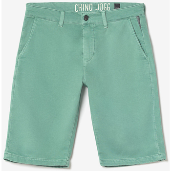 Vêtements Homme Shorts / Bermudas Le Temps des Cerises Bermuda chino jogg swoop vert d'eau Vert