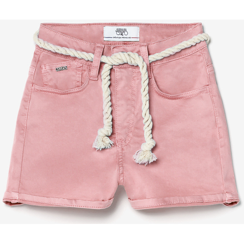 Vêtements Fille Shorts / Bermudas Chaussures de sportises Short tiko taille haute rose poudré Rose