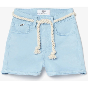 Vêtements Fille Shorts sind / Bermudas Le Temps des Cerises Short tiko taille haute bleu ciel Bleu