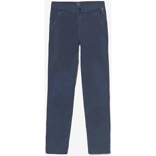 Vêtements Garçon Pantalons Lustres / suspensions et plafonniersises Pantalon chino  jasbo bleu nuit Blanc