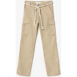 Vêtements Fille Pantalons Le Temps des Cerises Pantalon cargo caste beige sable Blanc