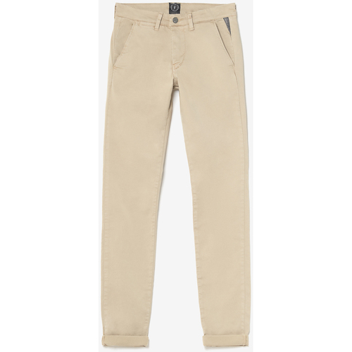 Vêtements Garçon Pantalons Lustres / suspensions et plafonniersises Pantalon chino jasbo beige sable Blanc