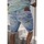 Vêtements Homme Shorts / Bermudas Le Temps des Cerises Bermuda laredo en jeans bleu clair délavé destroy Bleu