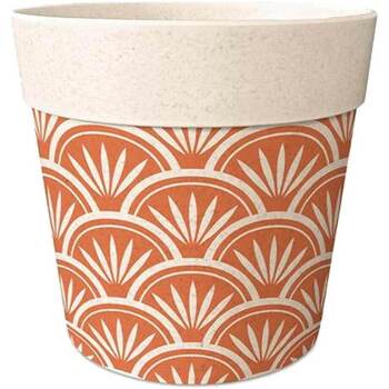 Autocollant Mural Suspension Vases / caches pots d'intérieur Sud Trading Mini cache Pot orange Bambou 6 cm Beige