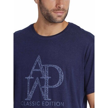 Admas Pyjama short t-shirt Logo Soft Bleu