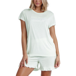 Vêtements Femme Pyjamas / Chemises de nuit Admas Pyjama short t-shirt Good Night Vert
