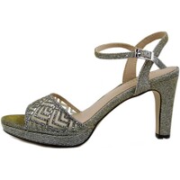 Chaussures Femme Sandales et Nu-pieds Menbur Femme Chaussures, Sandales Bijoux, Glitter Tissu-23683 Argenté