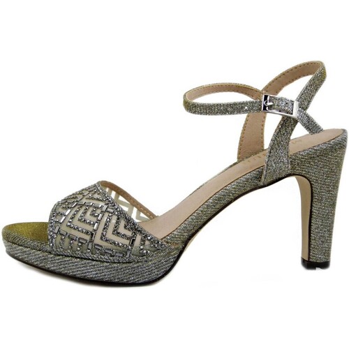 Chaussures Femme Originaire dEspagne, cette marque de Menbur Femme Chaussures, Sandales Bijoux, Glitter Tissu-23683 Argenté